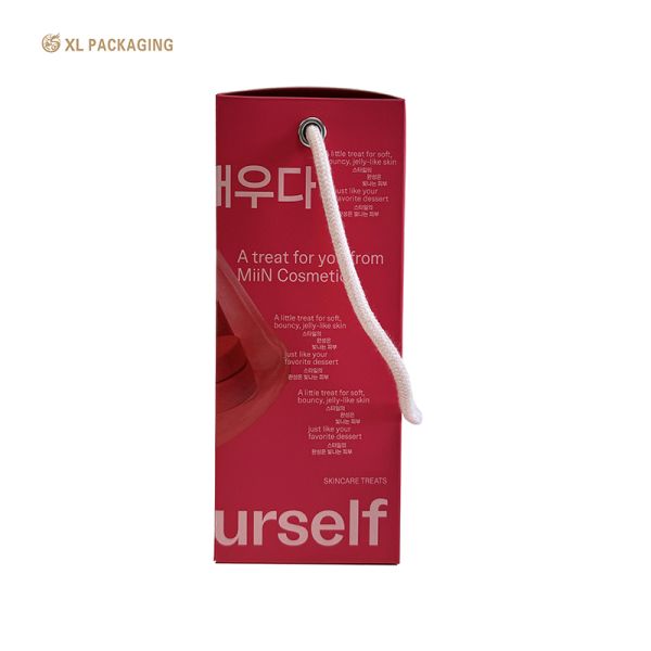 Custom Printed Foldable Cardboard Shopping Bag with Handle for Cosmetics & Makeup