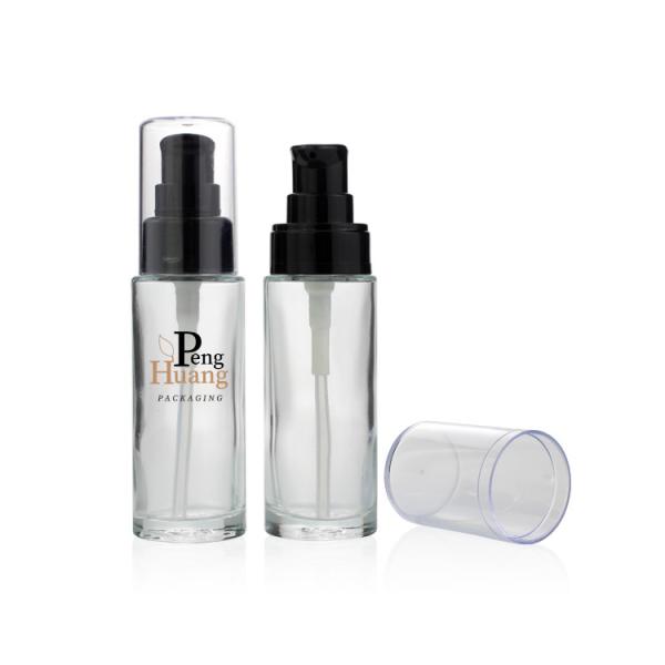 Cosméticos luxuosos que empacotam a garrafa de vidro líquida da fundação 30ml que empacota com bomba