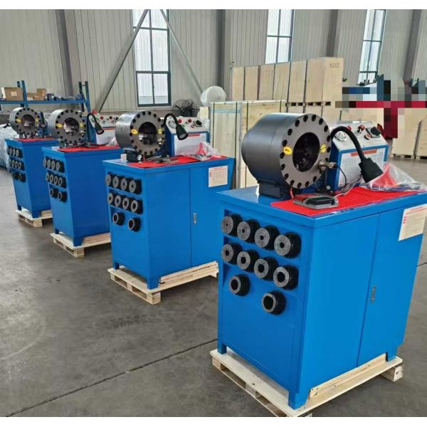 2 Inch 600T Crimping Force Rubber Hose Crimping Machine with 6-51mm Range and 10 Interchangeable Dies