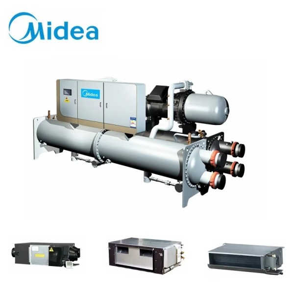 Maglev Water Cooled Centrifugal Chiller Midea MagBoost 230-3,000 RT Oil-Free Technology Oil-Free Magnetic Bearing Centrifugal Chiller 70 dBA 5Year Compressor Warranty