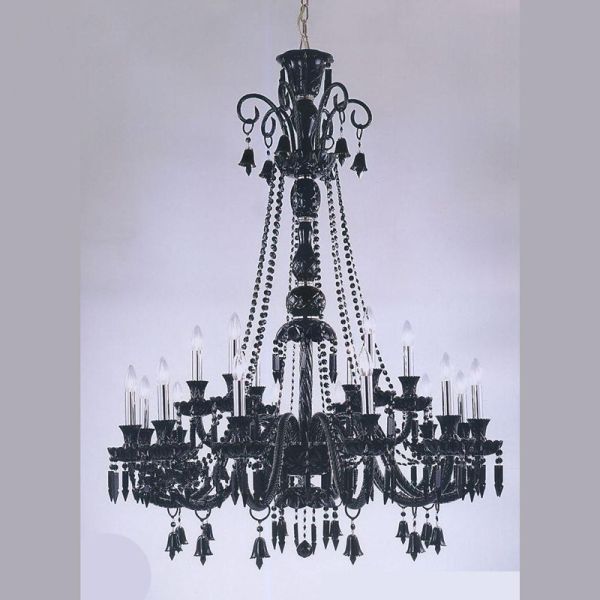 Lead crystal chandelier 18 Lights Black Transparent Color (WH-CY-112)