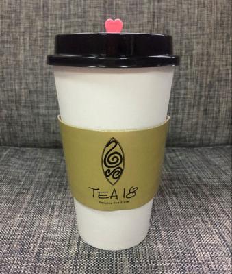 Hot Paper Cup Sleeve Coffee With Logo Flexo Offset Printing Various Colors