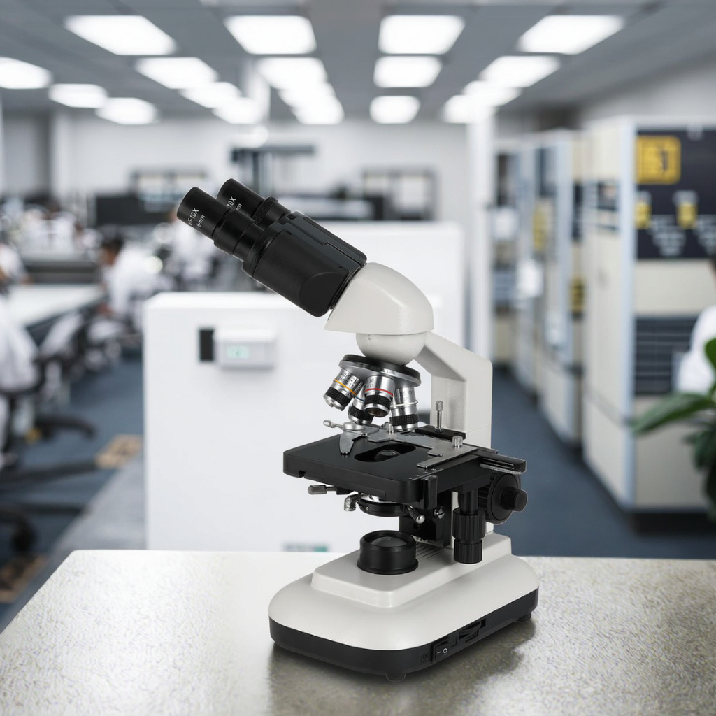 Professional Biological Microscope Binocular & Trinocular with 100X Oil Lens for