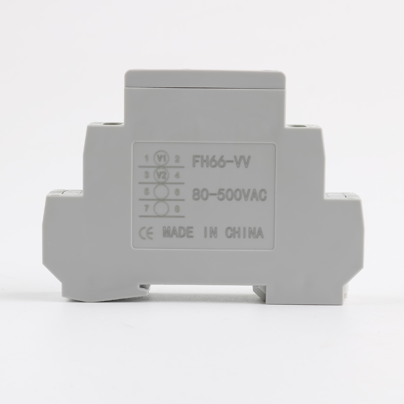 DIN Rail Mount Three Phase Mini Voltmeter AC 80-500V 0-100A Ammeter LED Digital Display IP65 Rated ABS Material Frequency Meter