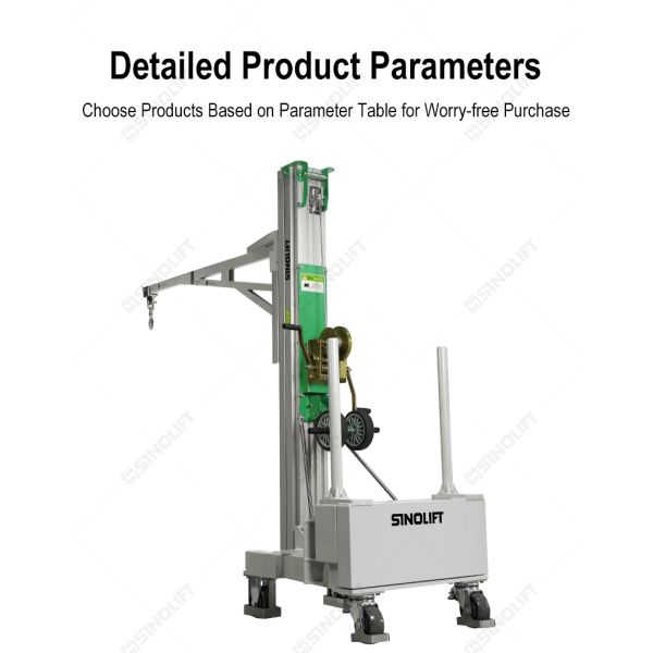 BS01 Balanced Counterweight Manual Hand Winch Crane 150kg, Mobile Floor Crane with Counterweight & Swivel Hook, for Warehouse Workshop Construction