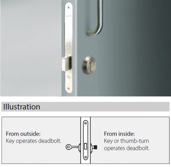 Certifire Stainless Steel Mortice Door Lock for Fire Door Bathroom Privacy EN1634 Fire Tested EN12209 and CE Marking