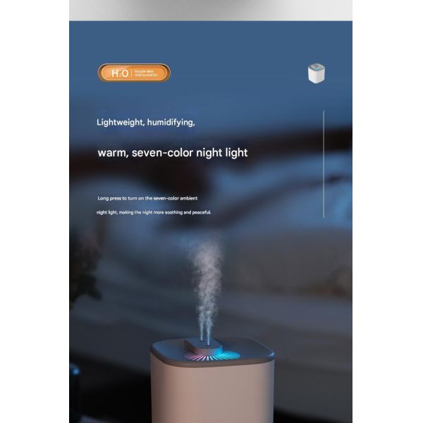 Colorful night light, smart timer | Suitable for home, office, and bedroom humidification