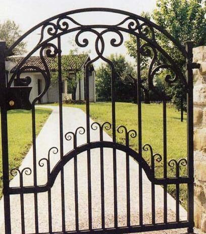 House Outdoor Wrought Iron Security Gates Hot Dip Galvanized Processing