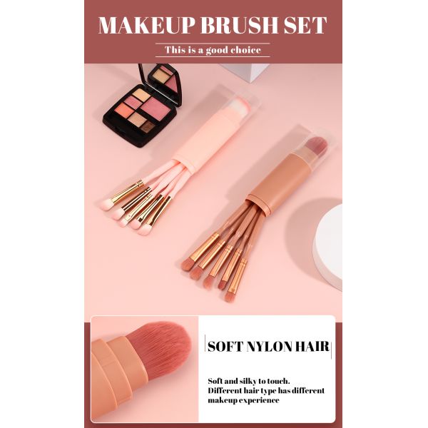 5 в 1 15.3 х 1.4 дюйма Сдвижная щетка для макияжа для женщин