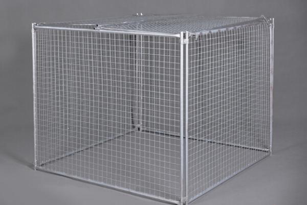 Customized Galvanised Steel Rubbish Cage HDG 14 Microns / 42 Microns