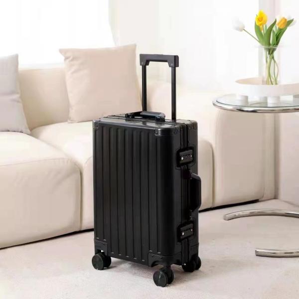 ALL ALUMINUM MAGNESIUM ALLOY LUGGAGE WOMEN'S AND MEN'S ALUMINUM ALLOY ROD BOX ALUMINUM FRAME 26 METAL SUITCASE
