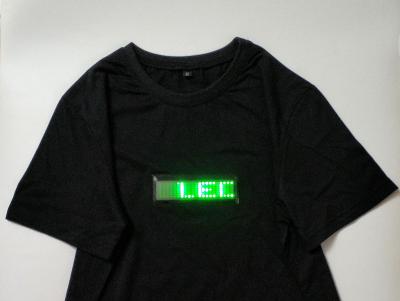 wholesale  high quality custom led light t shirt  Programmable rolling message flashing LED T-shirt for Nightclub