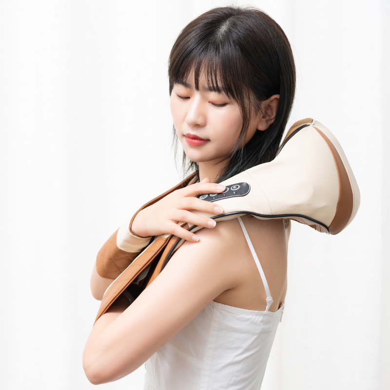 6D 6Head Mini Relief Multi-Modes Portable Heating Neck Massager Intelligent Tapping Neck Shoulder Massager