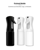 botella continua fina plástica del espray del agua de botella del rociador de la niebla 200ml para diseñar del pelo