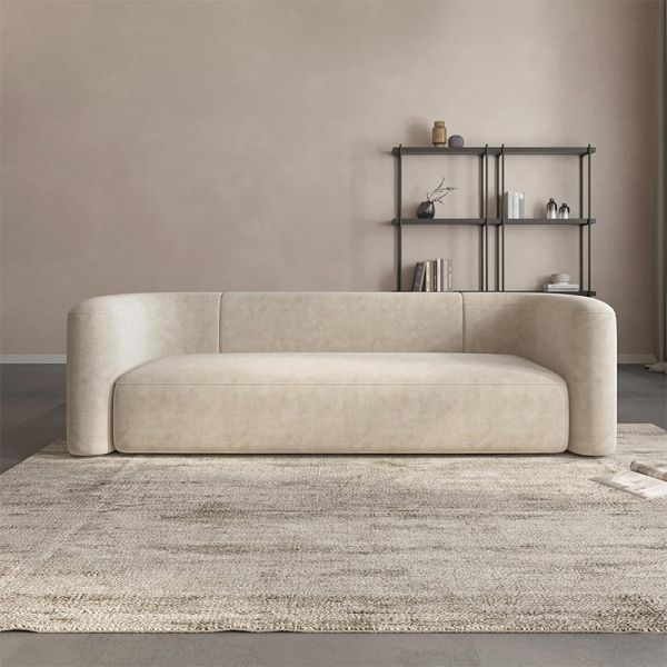 Nordic Design Three Seat Fabric Frame Tufted Eco-Friendly Space-Saving Sofa Living Room