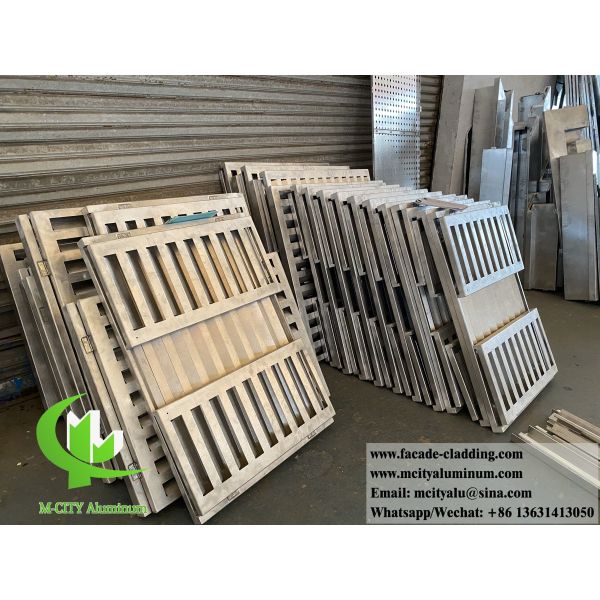 Powder Coated Aluminum AC Cover with Customizable Patterns and 1500x5000mm Max Size for Air Conditioner