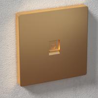 Placa frontal ANSHI 86 tipo 2 puertos con pulverización dorada y con obturador