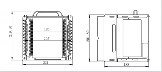 Anti-Static 8 Inch 25 Slot Metal Wafer Cassette Vertical Aluminum Material