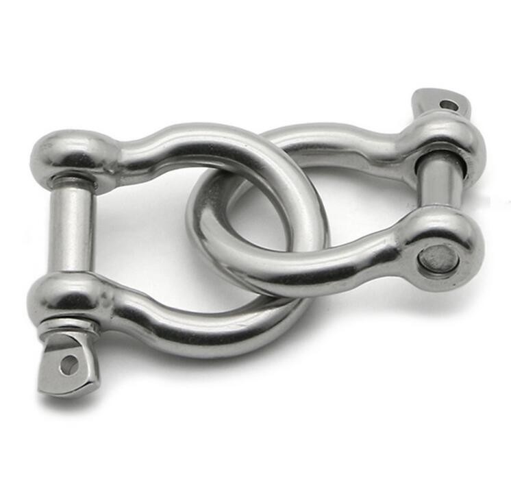 5mm Stainless Steel Bow Shackle for Paracord Bracelet Silver Plated Low Shipping Cost