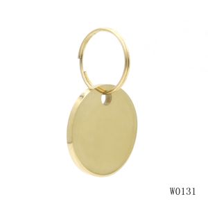 Custom Stainless Steel Dog ID Tag Shiny Gold Plated Dog Tags Corrosion Resistant