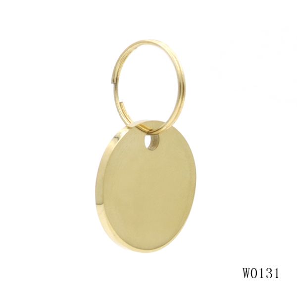 Custom Stainless Steel Dog ID Tag Shiny Gold Plated Dog Tags Corrosion Resistant
