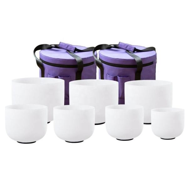 Quartz Crystal Singing Bowls Products For Meditation Sound Healing Quartz Crystal 432HZ Set