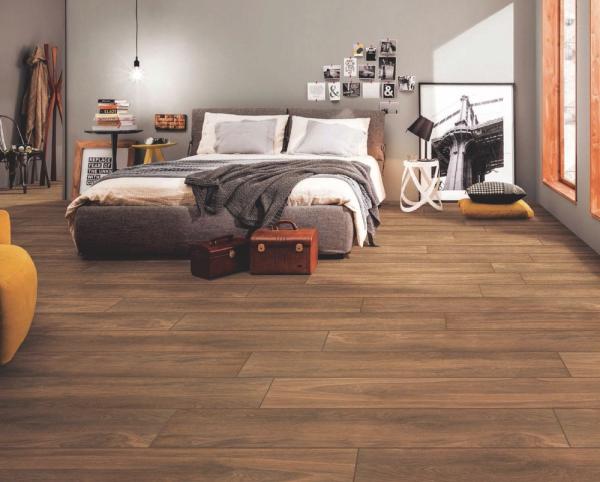 AAA Grade Brown Wooden Porcelain Tiles 150x900mm