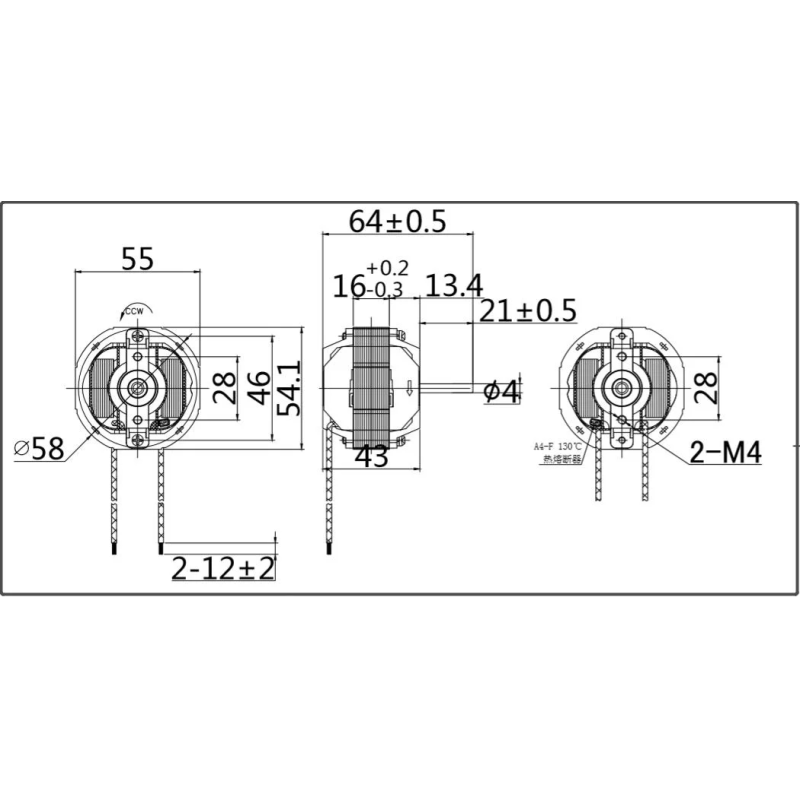 1KG DC Motors For Treadmill Automatic Doors Small Home Single-Phase Universal Motor