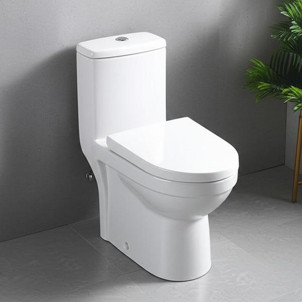 Modern Design One-Piece Sanitary Ware Chinese Ceramic Floor Mounted S-Trap Home Hotel Use Toilet Flushing