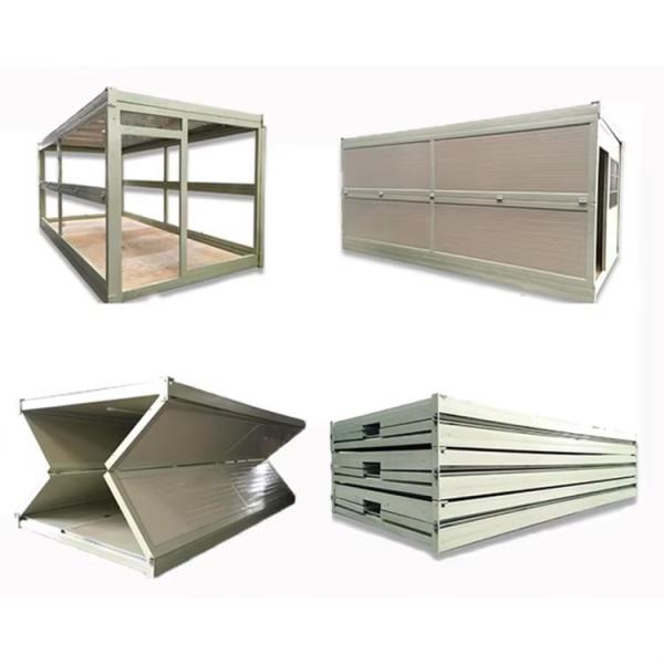 Casa 20ft Flat Packaging Container House com estrutura removível e painel de sanduíche