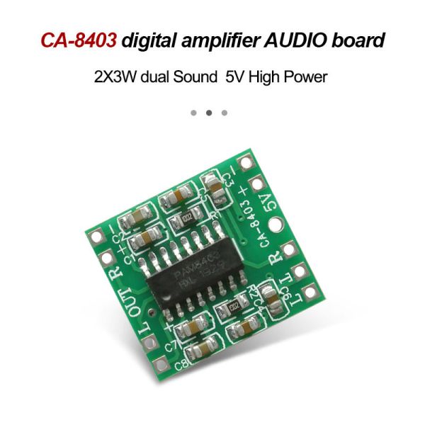 PAM8403 Amplifier Audio Module 2*3W Power 5V Standard Voltage Ultra-Small Class D Power Amplifier Board
