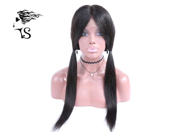 24 Inch Swiss Lace Straight 360 Frontal , Custom 360 Lace Front Closure Wigs