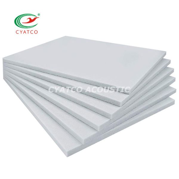 10 Packs de panneaux acoustiques en fibre de polyéther blanc de 18 mm pour la décoration murale