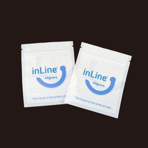 Matte Black Small Reusable Ziplock Packaging Bags For Clear Invisible Aligners Bag Orthodontic Remover Packing Bags