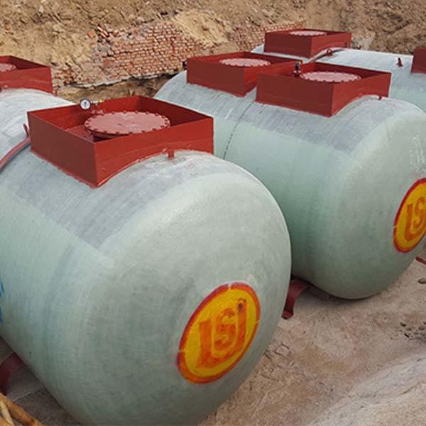 medidores cúbicos do tanque de armazenamento FRP do fuel-óleo da parede do dobro 100m3 50