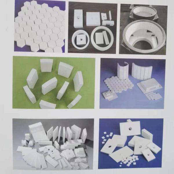 Microcrystalline Wear Resistant Alumina Ceramic Lining High Hardness Impact Resistance