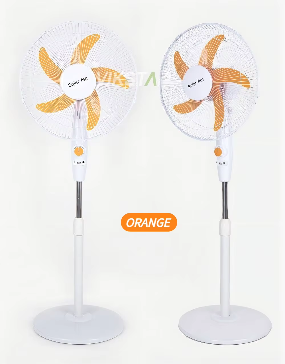 16 Inches Solar Standing Fan 15W Energy-saving Solar Powered Fan Rechargeable