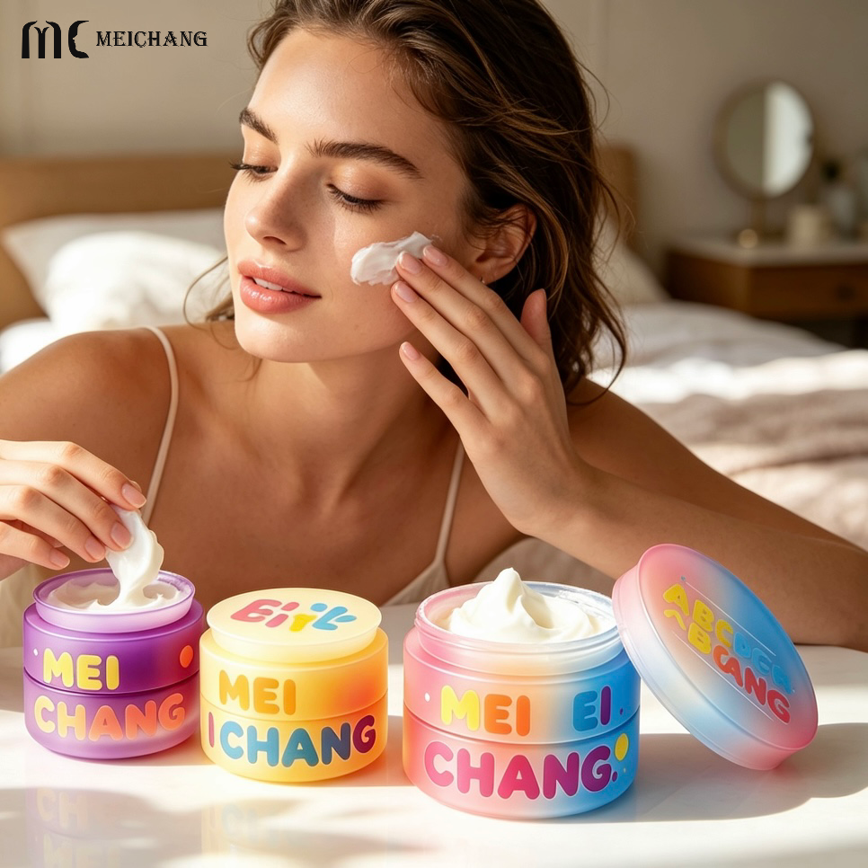 30g/50g/30ml/50ml/90ml/110ml Premium Glass Skincare Packaging Set with Creative Caps Multi-Size Glass Bottles & Cream Jars(MC-326)