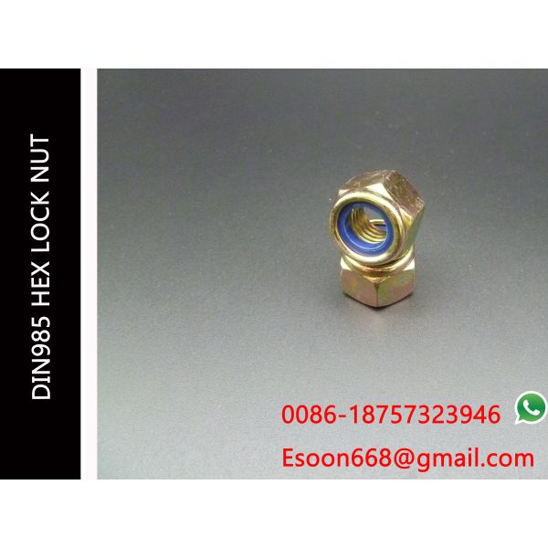 M27-2.0/M27-3.0 DIN 985 Class 8 Zinc Finish Steel Nylon Insert Lock Nut