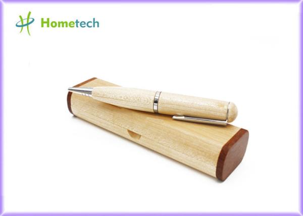 Maple Wood Pen USB Flash Drive Recorder , Laser Pointer Ball Pen Bulk USB Memory Drive