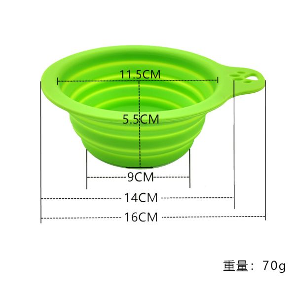 TPE portable extérieur Coupe pliable pour chien Coupe pliable pour animaux de compagnie Coupe d'eau potable suspendue