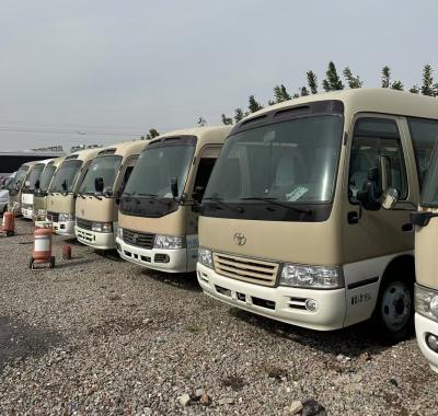 Fuel Type Diesel 6GR Engine Used Toyota Coaster Bus with 12-23 Seats and Left Hand Drive
