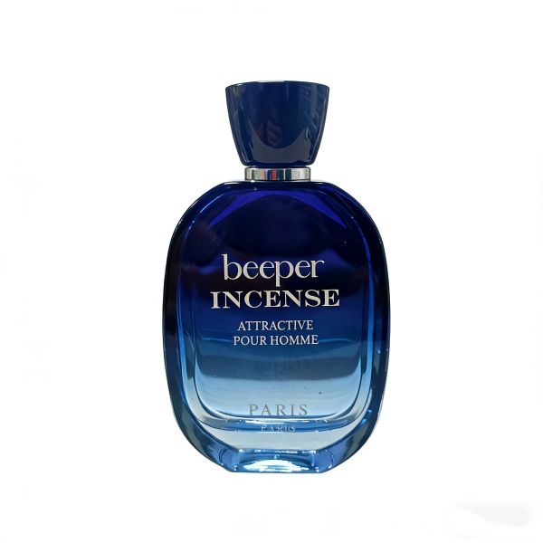 100ml Empty Beeper Incense Style Blue Glass Perfume Bottle Refillable Cologne Container for Men, Premium Decorative Frag
