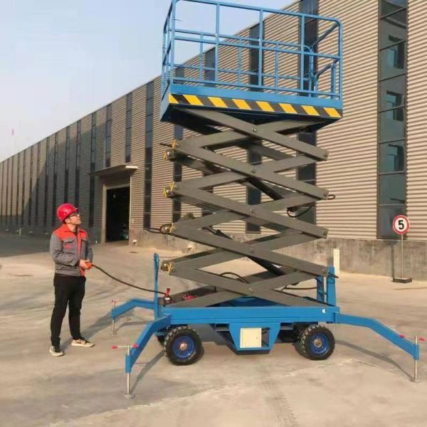 500kg Capacity Mobile Electric Scissor Lift Anti slip 380V 220V