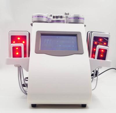 Purple RF Laser Lipo And Cavitation Machine 6 In 1 Cellulite Fat Removal Machine