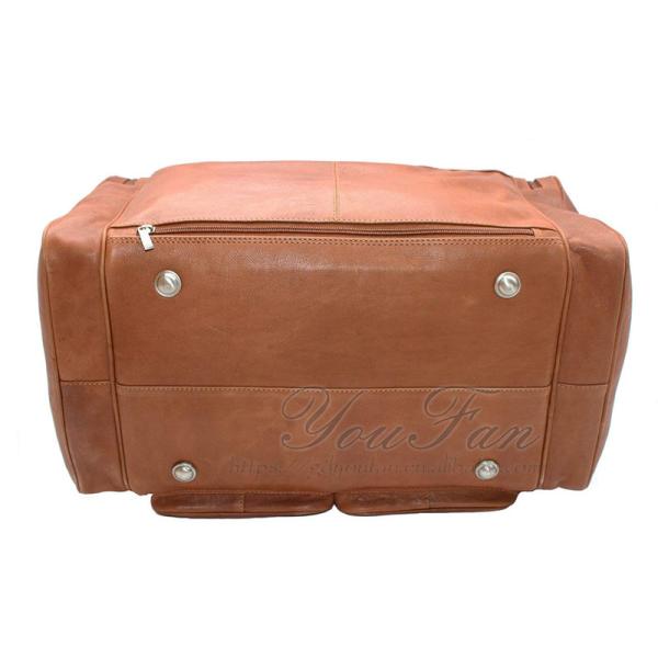 Genuine Leather Travel Duffel Bags Fashionable For Young Men / Women