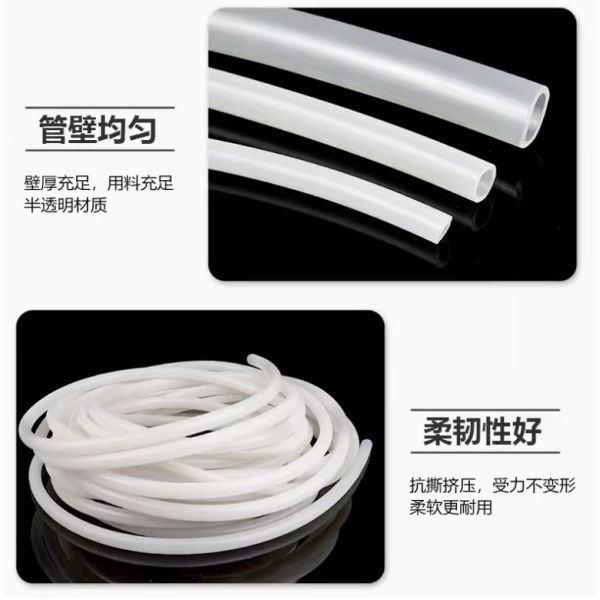 50 Shore A Hardness Silicone Tube Extrusion with High Temperature Resistance and Customizable Size