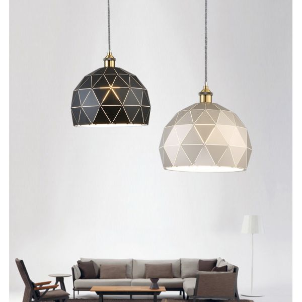 Zhongshan Modern Design Black Gold Metal Iron Ball Indoor Hanging Pendant Light Lamp Fixture for Kitchen Dinning Room