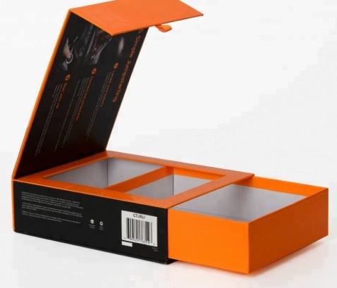 Printed Logo Rigid Cardboard Drawer Electronic Product Gift Packaging Box