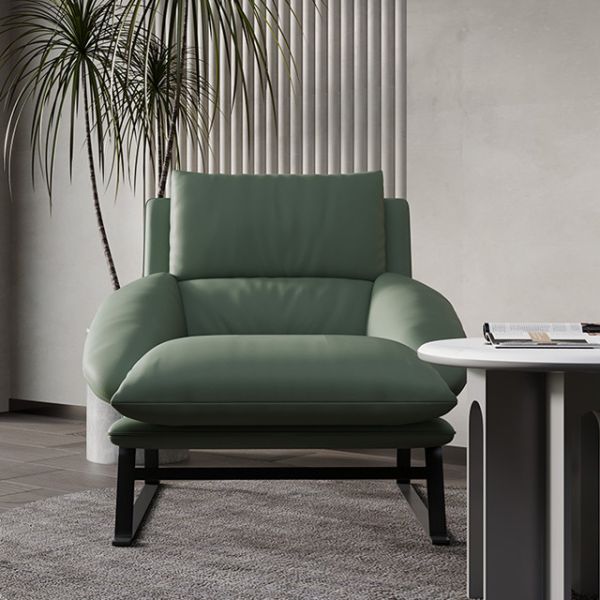 Hotel Ergonomic Upholstered Lounge Chair Modern Minimalist Green